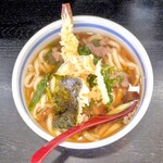 手打庵 - 肉天ぷら大盛り