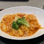 雪園 - 海老とイカのチリソース煮