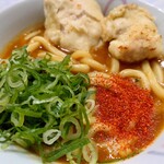 ナカノヤ - 讃岐カレーうどん180円(鶏天トッピング)