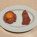 日本橋 焼肉 正剛 - ユッケと肉寿司