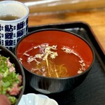 다이료 야마찬 - しらすの入った吸い物、これまた鰹出汁が効いてウマい♪ ('ﾛ')/'ﾛ')/'ﾛ')/'ﾛ')/うまーイ!!!
                        ほっとする味です♡(*´ω`*)