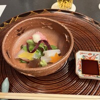 京料理 入舟 - 造り　しび鮪鯛鳥賊あしらい一式
