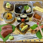 手打ち蕎麦・鮨 いまふく - おまかせ酒肴盛合せ（小）¥2,600