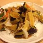 台湾料理 百味鮮 - 2014.11.18  皿が大きく、ボリュームのある茄子飯☆