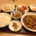 台湾料理 百味鮮 - 2014.11.18  豚の生姜焼き定食☆  1080円  ＋150円で塩ラーメンも注文