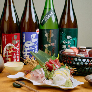 홋카이도 직송의 희귀한 일본주와 다양한 음료. 무제한 음료 포함 코스도 추천!