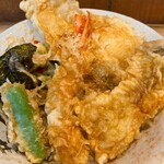 天丼ふじ - 特製天丼さんでーす。②
