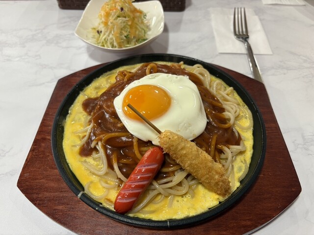 Kushikatsu & Ankake spaghetti Akami