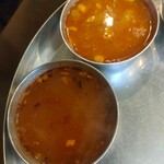 アーンドラ・ダバ - おかわりラッサムとサンバル