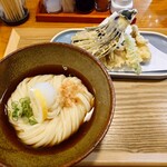 自家製うどん さんたく - なすとまいたけ天ぶっかけ(冷)