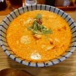 自家製うどん さんたく - 鶏だんご入り豆乳坦々うどん