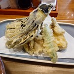 自家製うどん さんたく - なすとまいたけ天