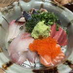酒場はるや - 海鮮丼（酢飯大盛り）　近景
