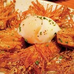 UOKIN食堂 - 温玉を崩して