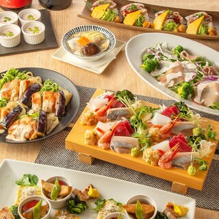 職人こだわりの海鮮和食が並ぶ飲み放題付宴会コース