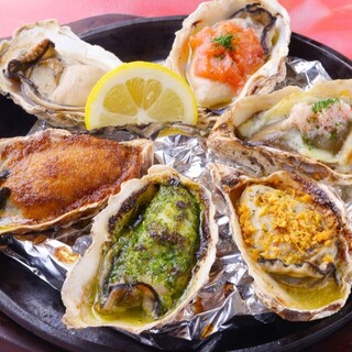 牡蠣の食べ比べも好評。