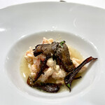 ウシマル - ② 天然伊勢海老、アカヤマドリタケ