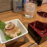 サバの駅 - サバの揚げ物甘酢ダレ