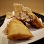 錦酔 - 貝とイカの揚げ春巻