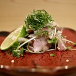 錦酔 - あじ青唐辛子たたき