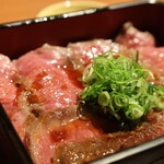 嵐山 喜重郎 - 和牛モモステーキ重