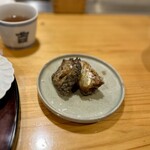 炭手前 鷽 - 長崎産さわらとネギの炭焼き天ぷら