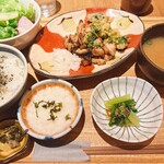 農絆卓恵 炭焼き料理とお酒 - 今回のお肉の定食。