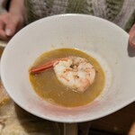 貝バル Baccanale - 海老味噌たっぷりのおつゆ