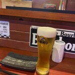 焼き鳥アポロ - ここの一番搾りは、先日の工場見学の時、マイスターが注いでくれたあの生ビール位、見事な泡のクリーミーさです！レベルがすごく高いです。