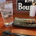 焼き鳥アポロ - 私もおかわり。芋焼酎のハーレー(鉄馬)ソーダ割り。久々に飲んでおいしかった！！シェリー樽・樫樽で長期熟成の深み✨芋の甘さが、こっくり秋にぴったり