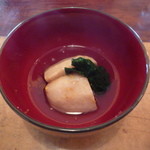 泉や - 海老芋と青菜…ほっこり