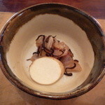 泉や - 平目塩昆布和え、長芋糠漬け