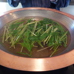 泉や - ぶりしゃぶ…水菜たっぷり！