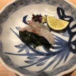 おそばの甲賀 - 鯛の昆布締め