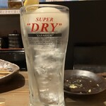 炭焼 極 - レモンサワー&レモンシャーベット。