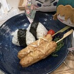 AMO CAFE なんばマルイ店 - 包帯ぐるぐるつくねとおにぎりセット