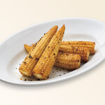 82 - ヤングコーンのバター醤油焼き【Grilled Young Corn】
