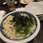 溶岩焼き 熱心 - 混ぜうどん。豪快に混ぜる