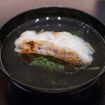 野口 - 2025.6 お椀（白甘鯛、新玉葱、オカヒジキ）