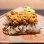 野口 - 2025.6 徳島産鱧（はも）焼き霜 五島列島産ムラサキウニ 本わさび