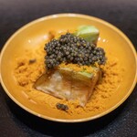 野口 - 2025.6 揚げた賀茂茄子 オシェトラキャヴィア カラスミ