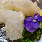 ポチの家 - アオリイカ塩すだち  塩とすだちが丁度よく とても美しい