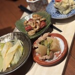 創作料理 夜のとばり - おばんざい5種盛り1500円