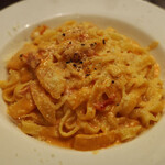 ボナ・フォルケッタ - パスタランチ(クリーム入りアマトリチャーナの手打ち麺)