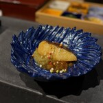 鮨よしかわ 勝 - 真鯛の幽庵焼き 焼きナスとリンゴのムース