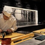 鮨よしかわ 勝 - よしかわ巻パフォーマンス