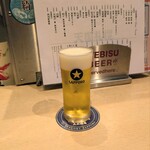 牡蠣と肉 天国札幌 - 生ビール