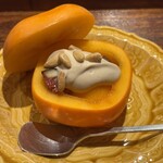 宮川町ほった - 柿と黒無花果，ゴマ酢