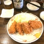 巣鴨ときわ食堂 本店 - カキフライ単品760円とタルタル70円