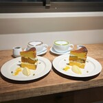 UNITY CAFE - ・抹茶ラテ(HOT)
                                ・濃いかぼちゃのバスクチーズケーキ